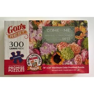 FairHopes Promise Puzzle "Come to Me All Who Are Burdened" 300 Large‎ Pieces NEW